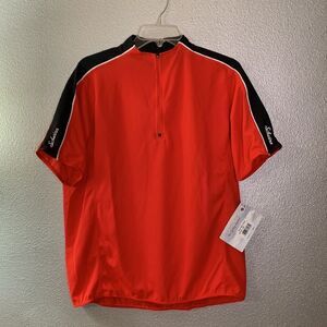 SCHWINN cycling shirt black trim back pockets men’s sz L